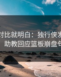 数据一对比就明白：独行侠发布会话里带刺，助教回应篮板崩盘句句有火